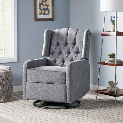 360-Degree Swivel Chair Recliner Chair, Manual Wingback Sofa Chair Armchair, Comfy Modern Accent Arm Chairs for Adults -Christopher Knight Home