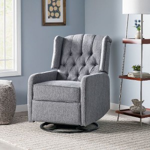 360-Degree Swivel Chair Recliner Chair, Manual Wingback Sofa Chair Armchair, Comfy Modern Accent Arm Chairs for Adults -Christopher Knight Home - 1 of 4