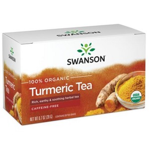 Swanson 100% Organic Turmeric Tea 20 Bags. - 1 of 2