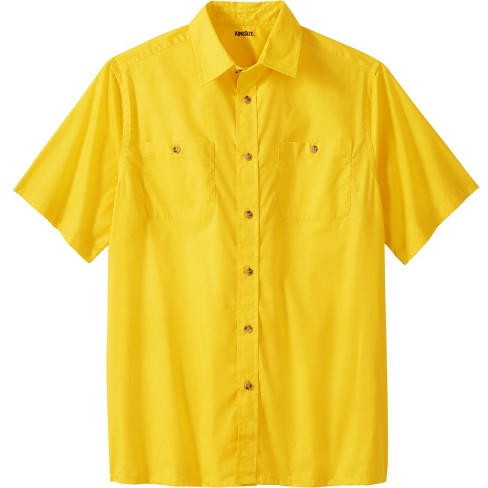 KingSize Men's Big & Tall Short-Sleeve Pocket Sport Shirt - Tall - 8XL,  Cyber Yellow