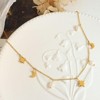 Clotth Nordic-Inspired Star Moon and Pearl Chain Necklace for Women - 16" Stainless Steel European and American INS Style Versatile Choker - 4 of 4