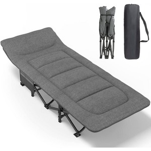 Sportneer Camping Cot for Adults with Cushion and Pillow, Portable Folding Bed for Sleeping, Lightweight Tent cot with Carry - 1 of 4