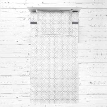 Bacati - Arrows Love Gray Muslin 3 pc Toddler Bed Sheet Set 100 pecent cotton