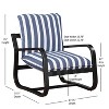 GDFStudio Eleanore Modern 35.5” Metal and Linen Upholstered Accent Chair - 3 of 4