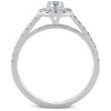 Pompeii3 3/4 Ct Halo Round Diamond Engagement Halo Ring 10k White Gold - image 2 of 4