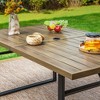 Captiva Designs 7pc Patio Dining Set Wood-look Rectangle Table & Cushioned Metal Chairs - 4 of 4