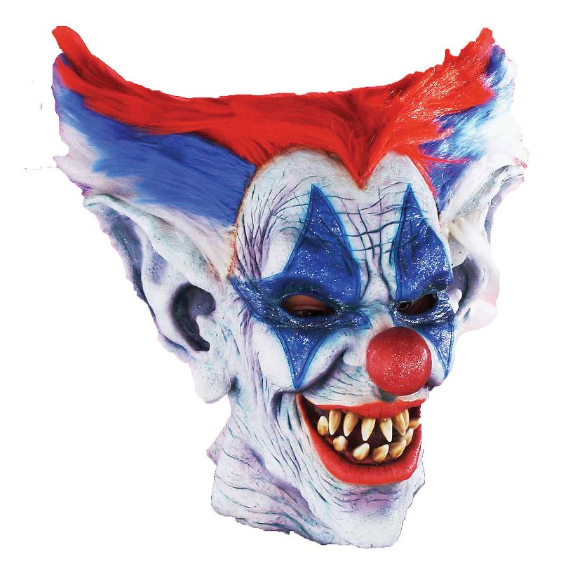 Forum Novelties Adult Scary Grinning Clown Costume Mask - 14 in. - Blue, 1 of 2