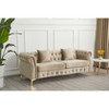 Hybition 84.6" Velvet Chesterfield Button-Tufted Sofa for Living Room - 3 of 4