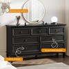 Heynemo Dresser for Bedroom, Modern 7 Drawer Dresser with Solid Wood Legs and Painted Finish, Ideal for Nursery, Living Room, Hallway - 3 of 4