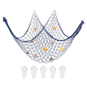 Unique Bargains Cotton Linen Mediterranean Style Decorative Shells Decorative Hanging Ornaments - 1 of 4