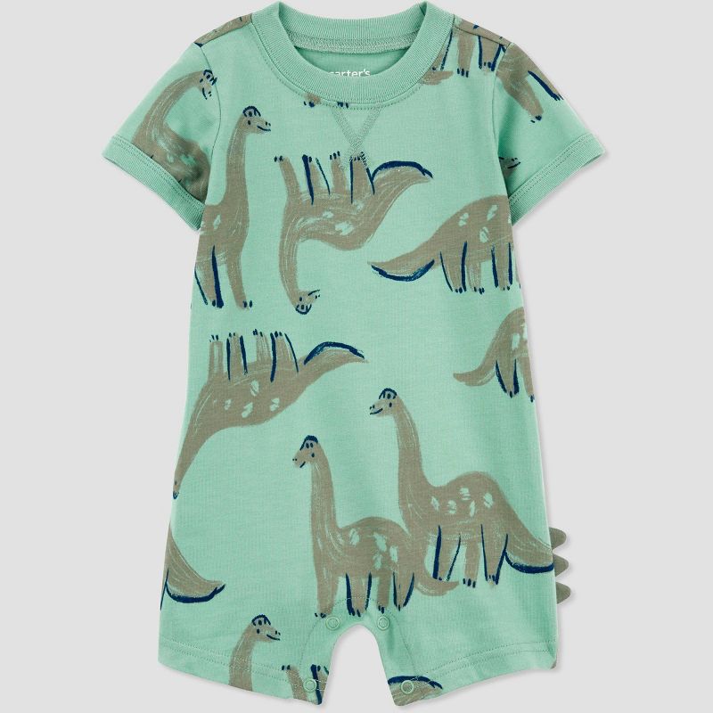 Carter&#39;s Just One You&#174; Baby Boys&#39; Dino Romper - Green, 1 of 6
