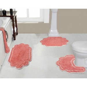 Allure Collection Cotton Tufted Bath Rug Set Set of 3 - Home Weavers - 1 of 4