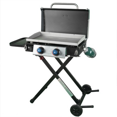 Captiva Designs Gr20 3-burner Portable Propane Gas Griddle With Cart And Lid  - Black : Target