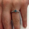 Pompeii3 5/8ct Vintage Blue Diamond Engagement Ring 14K White Gold - 4 of 4