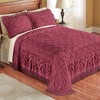 Collections Etc Elegant Victoria Plush Chenille Bedspread with Fringe Border and Ring Design - image 2 of 2