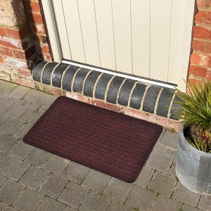 Evideco French Home Goods Outdoor Front Door Mat Chloe - 24x16 Inch Polypropylene Rug with Latex Backing - Available in 4 Colors: Maroon, Brown, Gray, and Anthracite - 1 of 4