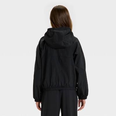 Детские куртки All In Motion Girls' Solid Windbreaker Jacket - All In Motion™ Black XS — фото 2