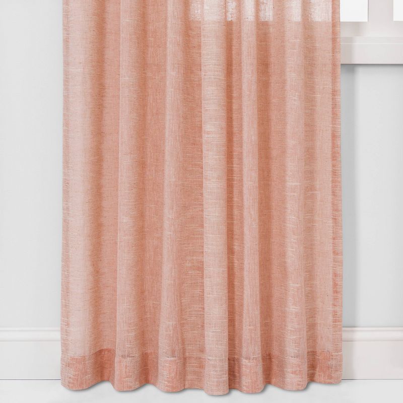 1pc 54&#34;x84&#34; Sheer Richter Clipped Window Curtain Panel Blush - Project 62&#8482;, 4 of 7