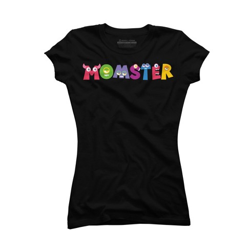 Junior's Design By Humans Cute Momster Cartoon Monster By averilshop T-Shirt - image 1 of 2