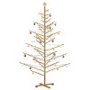 vidaXL Wooden Christmas Tree with Stand Brown 82.7" Solid pine wood - 3 of 4