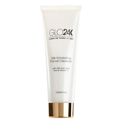 GLO24K Exfoliating Facial Cleanser with 24k Gold, Aloe Vera & Vitamin C