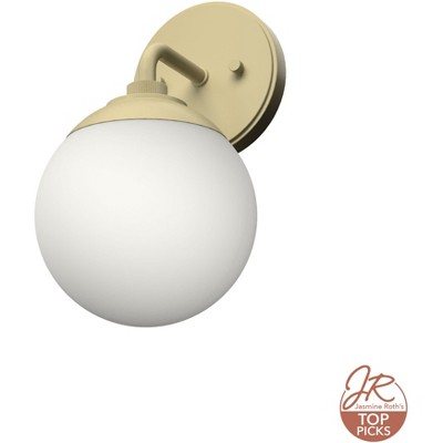 Hepburn Mid-Century Modern Brass Dimmable Wall Sconce