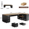 Tribesigns 85.8" L-Shaped Executive Desk, Extra Large Office Computer Desk with File Drawers for Home Office - 3 of 4