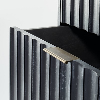 Thousand Oaks Wood Scalloped End Table With Drawers Threshold