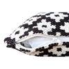 HomeRoots 20" X 20" Black And White 100% Cotton Geometric Zippered Pillow - 4 of 4
