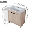 BENCMATE Bathroom Vanities 42 Inch Freestanding Vanity Ceramic Sink Soft Close Door for Bathroom, Beige, 41.8"*18.31"*34.25" - 3 of 4