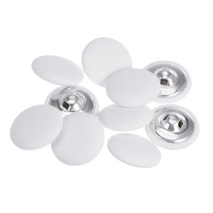 Unique Bargains Round Metal Sewing Cloth Covered Button 10 Pcs - 1 of 4