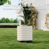 Raised Garden Bed, Self-Watering Wheel Mobile Metal Planter Box Galvanized Steel Outdoor Rolling Garden Bed for Vegetables Flowers Herbs - 4 of 4