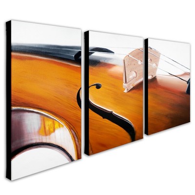 Trademark Fine Art -Roderick Stevens 'Music Store II' 3-panel Art Set