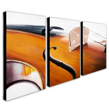 Trademark Fine Art -Roderick Stevens 'Music Store II' 3-panel Art Set