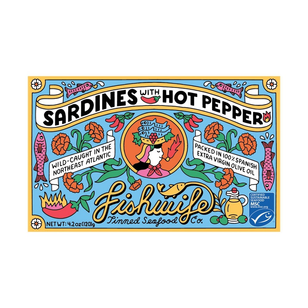 Fishwife Tinned Seafood Co Sardines with Hot Pepper - 4.2oz