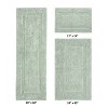 Lux Premium 100% Cotton  Ultra-Soft Tufted Solid Reversible 3 Piece Bath Rug Set, Water-Absorbent, Durable, Machine Washable Bathroom Rug - 2 of 4