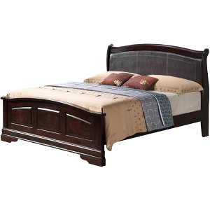 Passion Furniture Louis Philippe Upholstered Full Panel Bed - 1 of 4