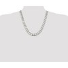 Black Bow Jewelry Men's 13mm Sterling Silver Solid Curb Chain Necklace - 3 of 4