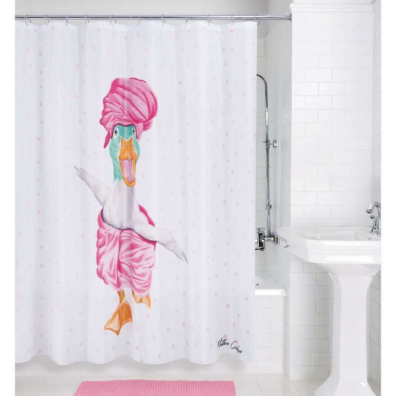 Mud Mask Duck Shower Curtain White/Pink - Allure Home Creations, 3 of 6