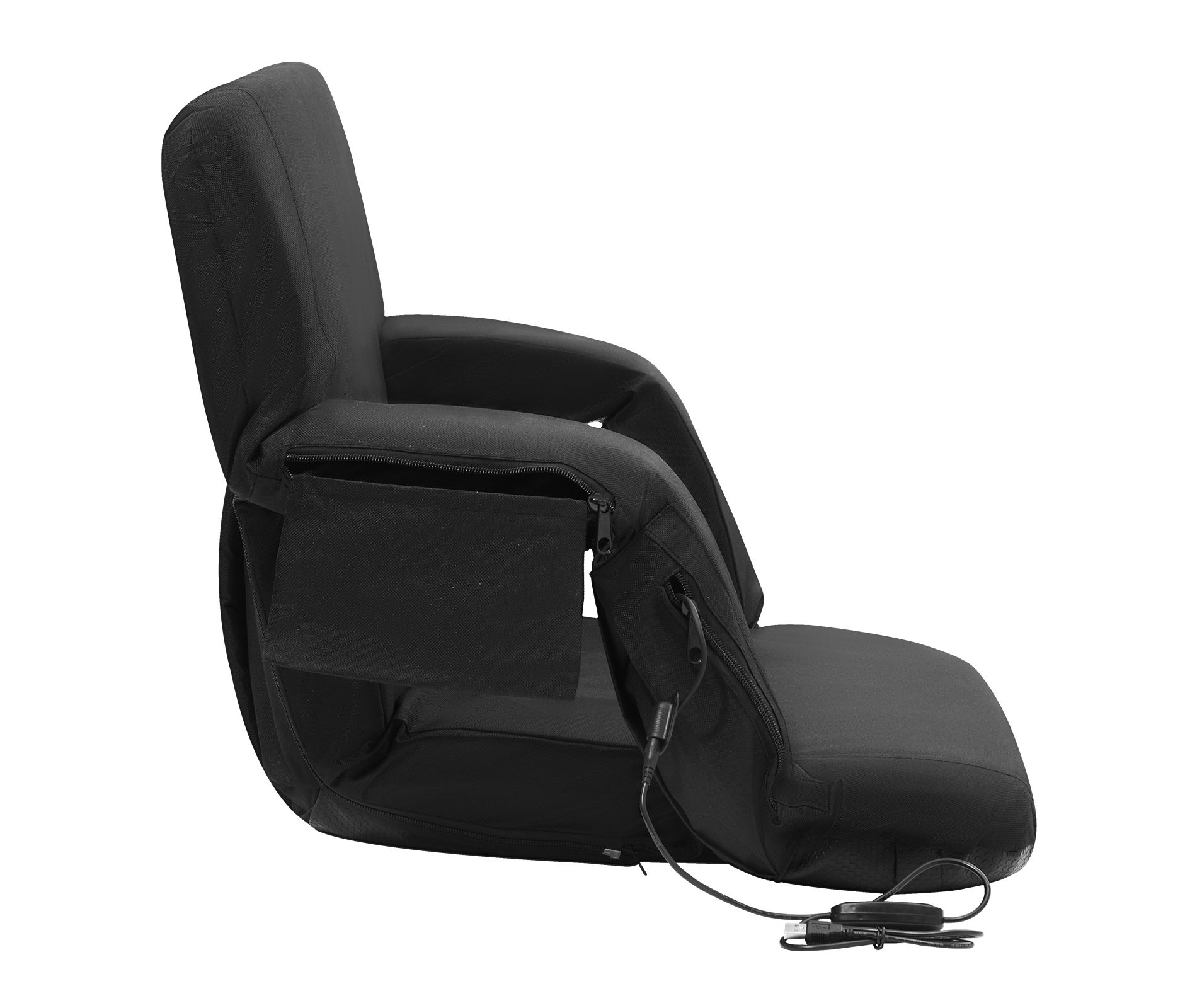 VEVOR Double Heated Stadium Seat with Back Support, 3 Level Heating Wide Bleacher Seat, Folding Portable Padded Reclining Chair