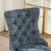 Kumasinova Ergonomic Office Chair,Chenille/Velvet Home Office Chair with Tufted Button Back,Swivel Desk Chair for Living Room,Bedroom,Study Room - 4 of 4