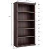coucheta 3/5 Tier Farmhouse Bookcase, Tall Wooden Open Shelf Bookshelf with Sturdy Storage Open Display shelves, for Living Room, Bedroom, Office - 2 of 4