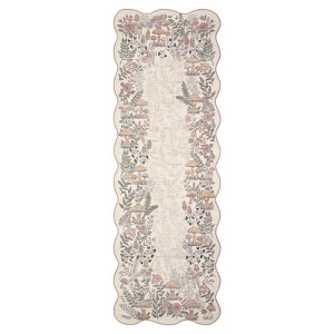 2'x6' Washable Scalloped Mushroom Rugs for Living Room Bedroom, Cute ...