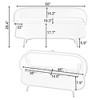 NicBex 50" End of Bed Bench Multi-functional Rectangular Bed End Storage Sofa Stool with Gold Metal Legs for Living Room, Bedroom, Entryway - 4 of 4