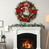 COZONY Pre-Lit Christmas Wreath & Garland Set, Artificial Lighted Decor for Door, Porch and Fireplace - 2 of 4