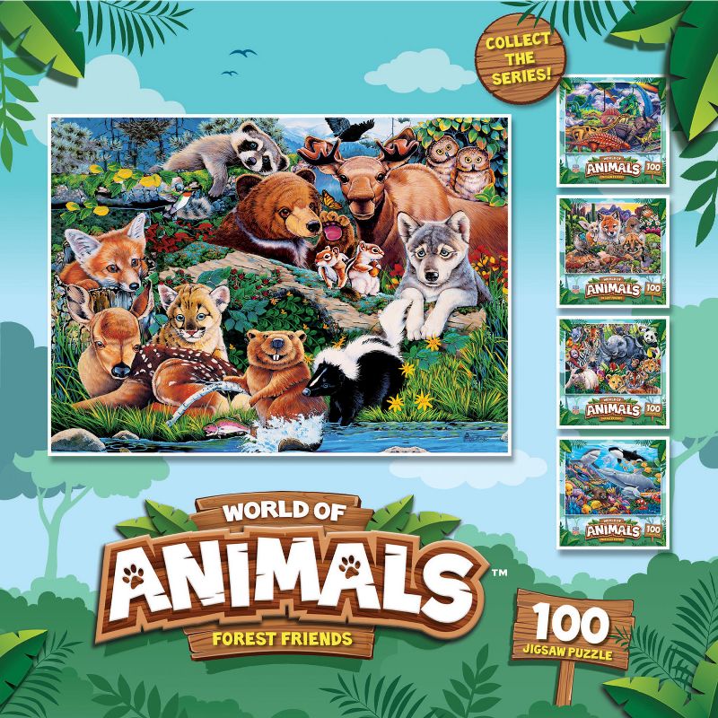 MasterPieces 100 Piece Jigsaw Puzzle for Kids - Forest Friends - 11.5"x15", 4 of 7