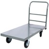 NAYSAYE Steel Platform Truck Heavy Duty Flat Dolly Cart with Wheels for Warehouse and Workshop Use, Dark Gray, 49.6"*24"*38.5" - 3 of 4