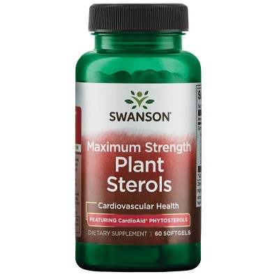 Swanson Maximum Strength Plant Sterols - Featuring Cardioaid Phytosterols, 60 Softgels.