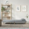 vidaXL Sofa Bed Light Gray Fabric - 3 of 4