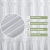 Victorian Ruffle Shower Curtain, Ruched Microfiber Vintage Handcrafted Bow Tie Bath Curtain for Master Bathroom - 4 of 4
